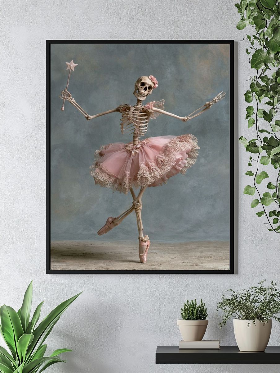 Ballet Skeleton Photography Poster. — room view 4