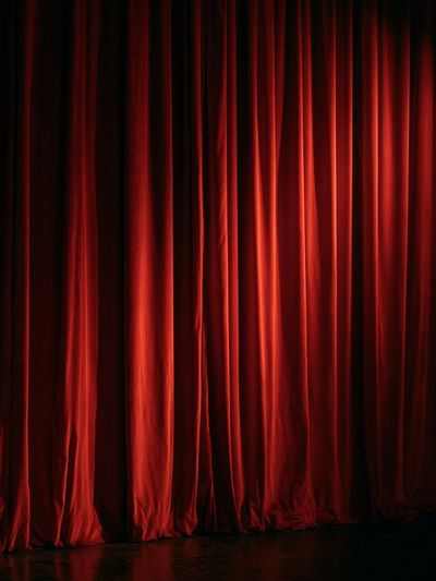 Red Velvet Curtains Photography Poster. poster
