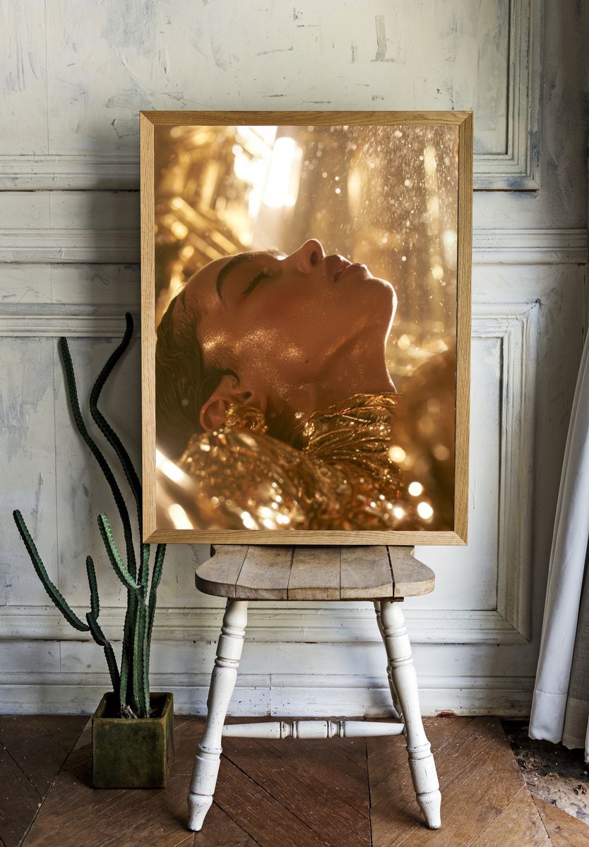 Golden Portrait Photography Poster. room preview
