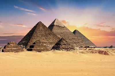 Egyptian pyramids. poster print
