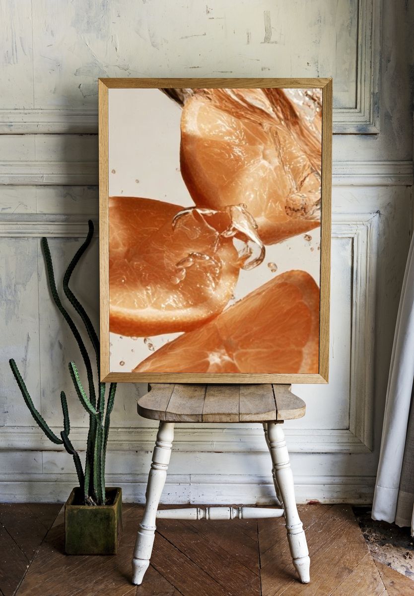 Citrus Splash Photography Poster. — room view 1