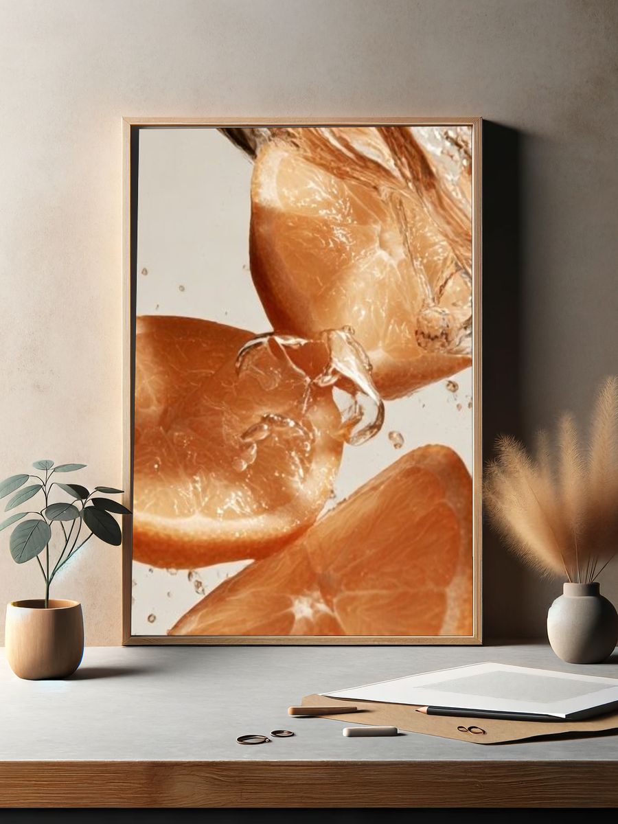 Citrus Splash Photography Poster. — room view 2