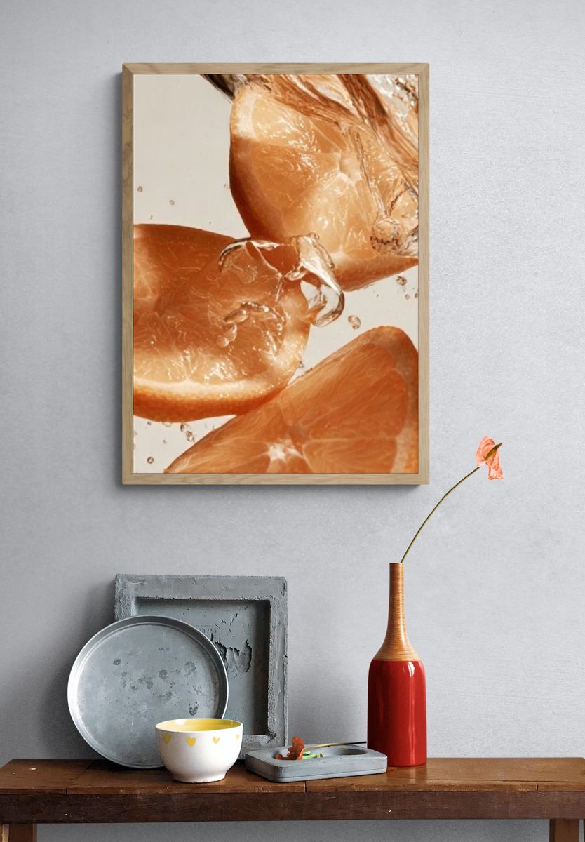 Citrus Splash Photography Poster. — room view 3