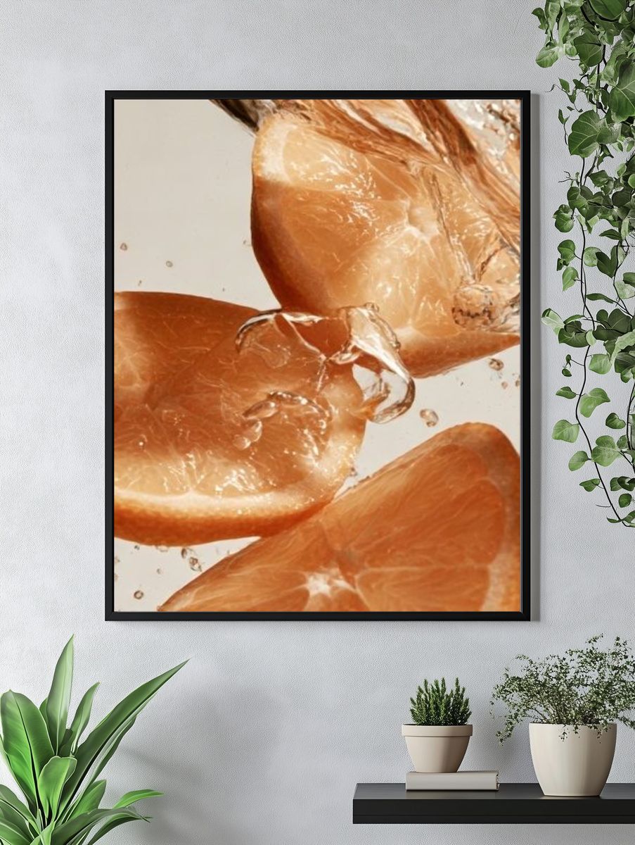 Citrus Splash Photography Poster. — room view 4