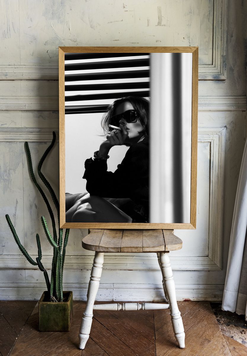 Smoky Portrait Photography Poster. — room view 1