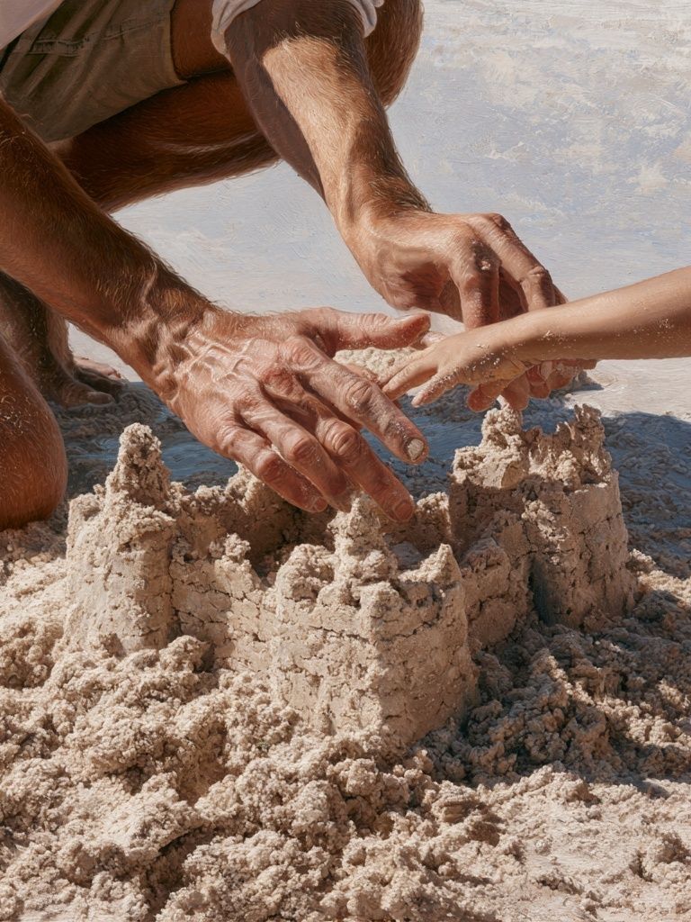 Sandcastle Hands Photography Poster. poster — photography art