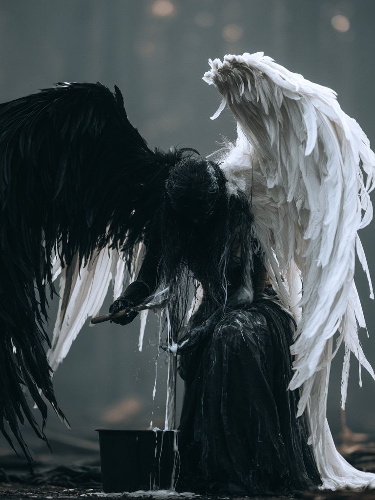 Dark Angel Wings Photography Poster. poster detail