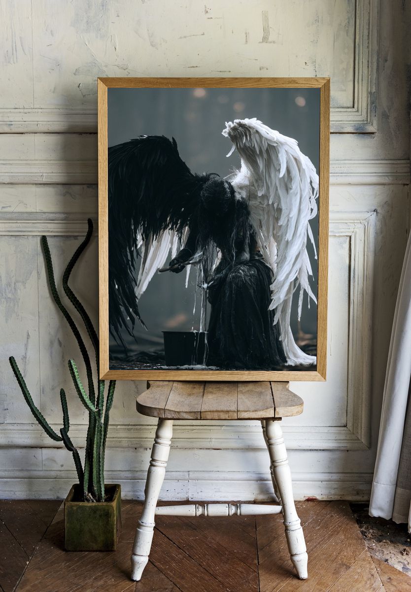 Dark Angel Wings Photography Poster. room preview