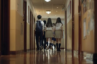School Hallway Photography Poster. poster print