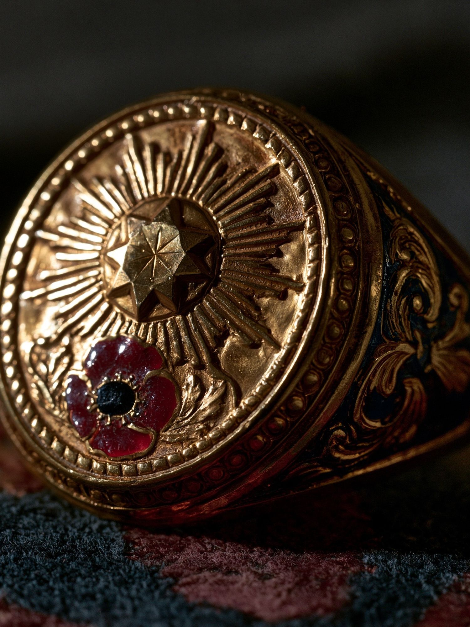 Ornate Gold Ring Photography Poster. poster — photography art
