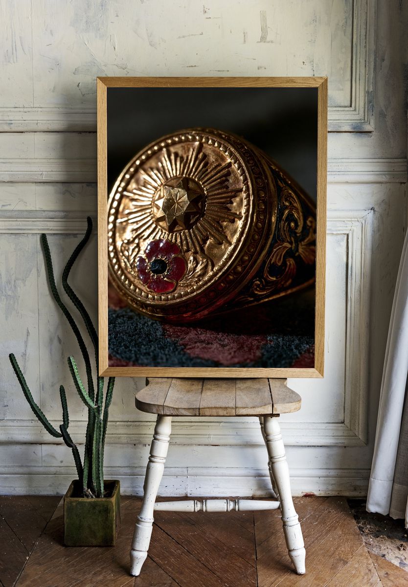 Ornate Gold Ring Photography Poster. room preview