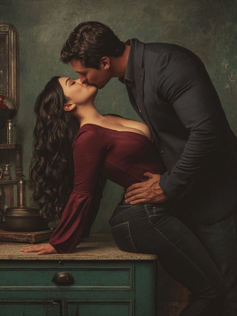 Romantic Kiss Photography Poster. poster detail