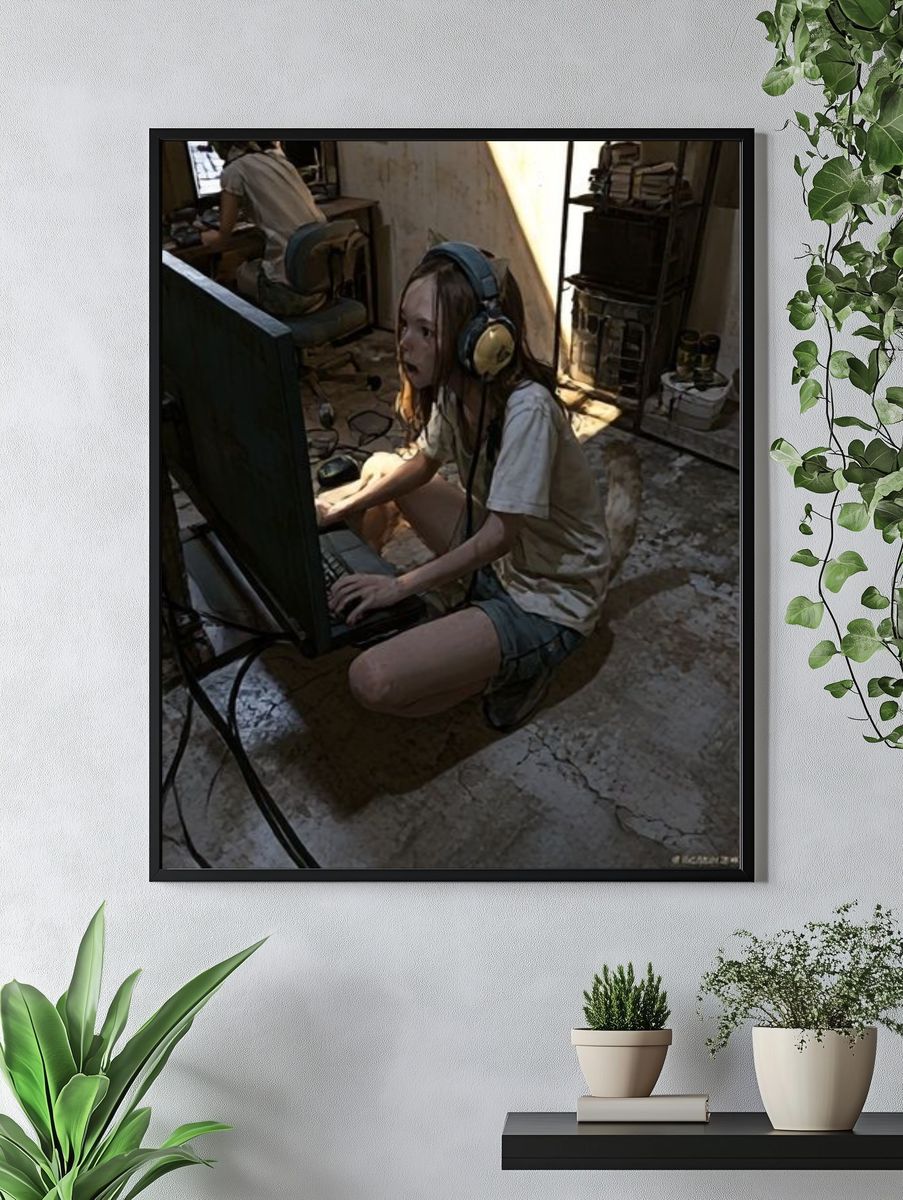 Gamer Girl Portrait Photography Poster. — room view 4