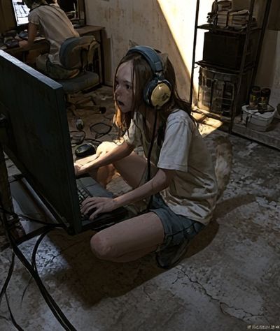 Gamer Girl Portrait Photography Poster.
