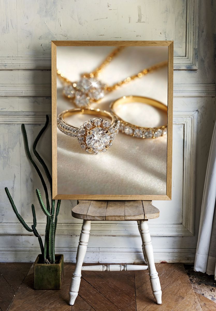 Diamond Rings Photography Poster. — room view 1
