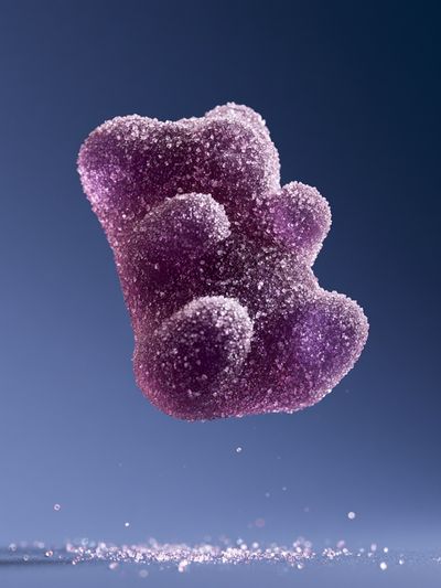 Purple Gummy Bear Photography Poster. poster