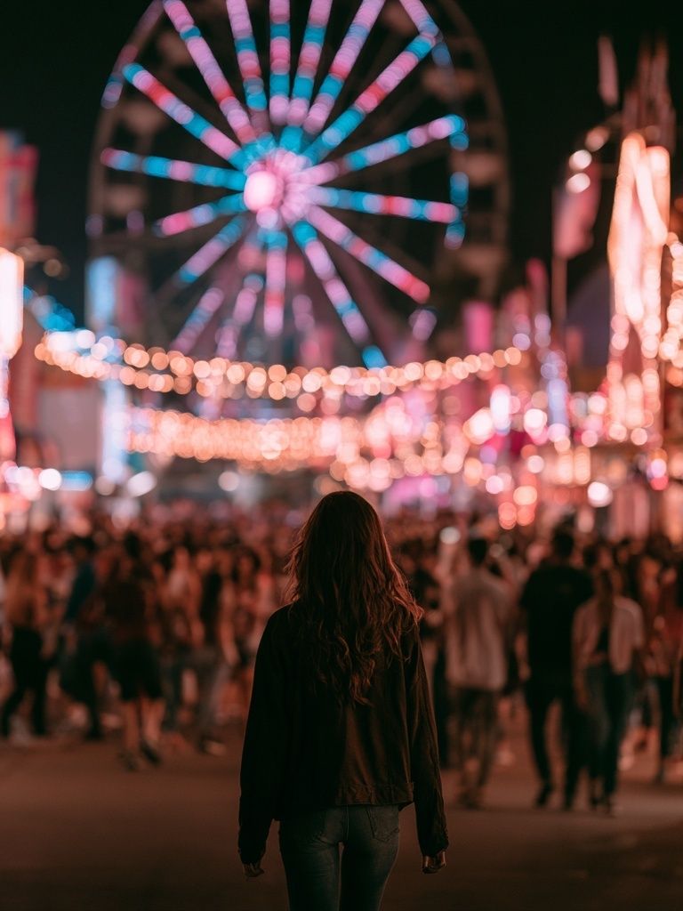 Ferris Wheel Night Carnival Photography Poster. poster — photography art