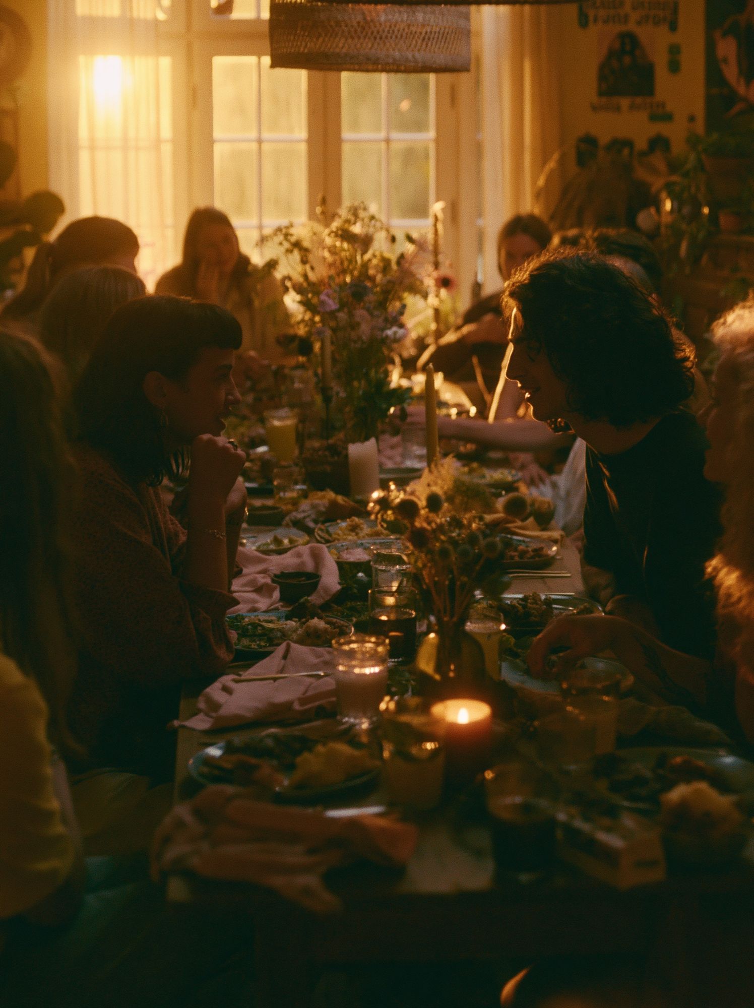 Golden Dinner Party Photography Poster. poster — photography art