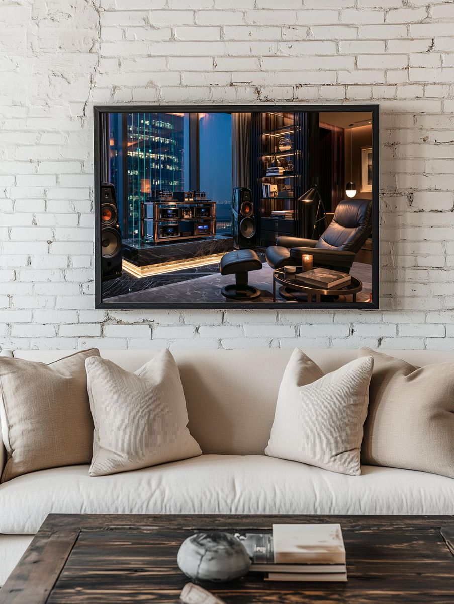 Luxury Hi-Fi Listening Room Poster. — room view 1