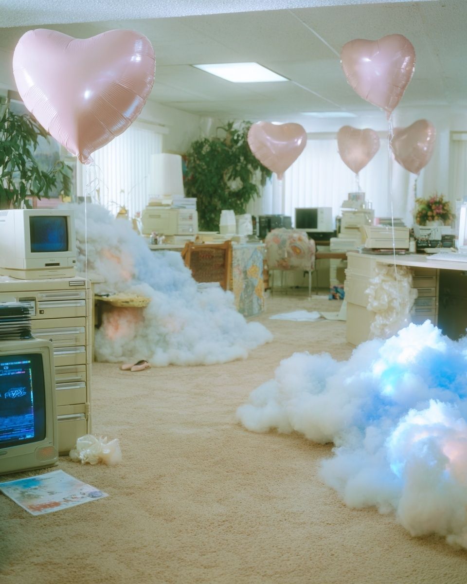 Dreamy Retro Office Poster. poster — photography art