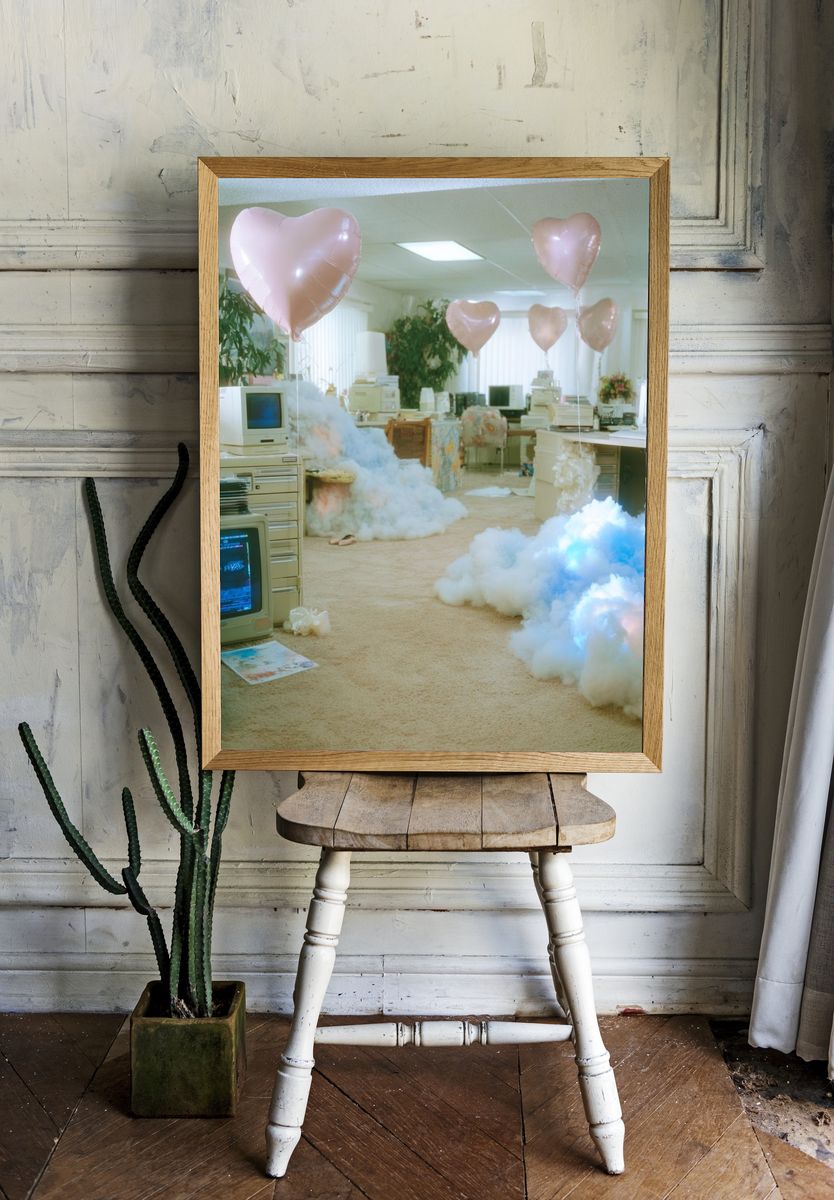 Dreamy Retro Office Poster. — room view 1