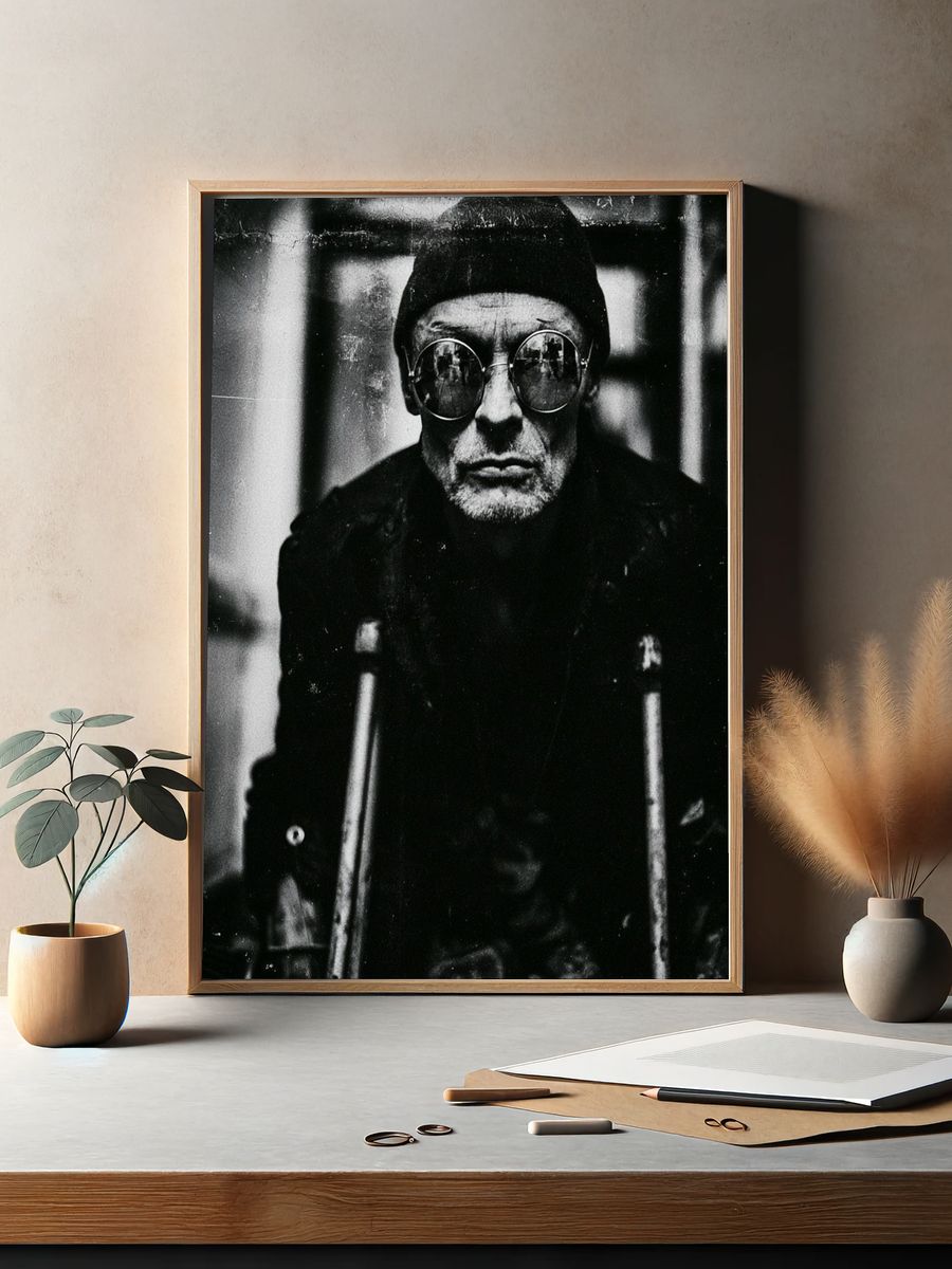 Monochrome Portrait Photography Poster. — room view 2