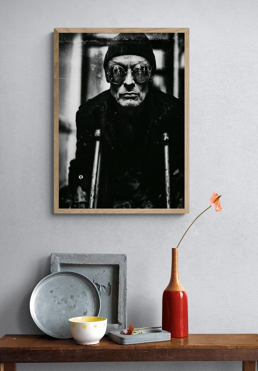 Monochrome Portrait Photography Poster. — room view 3
