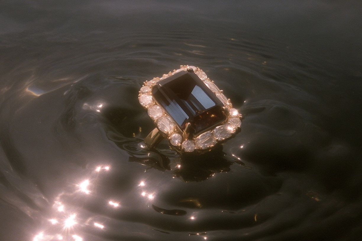 Floating Gemstone Ring Photography Poster. poster — photography art