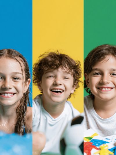 Smiling Kids Portrait Photography Poster. poster print