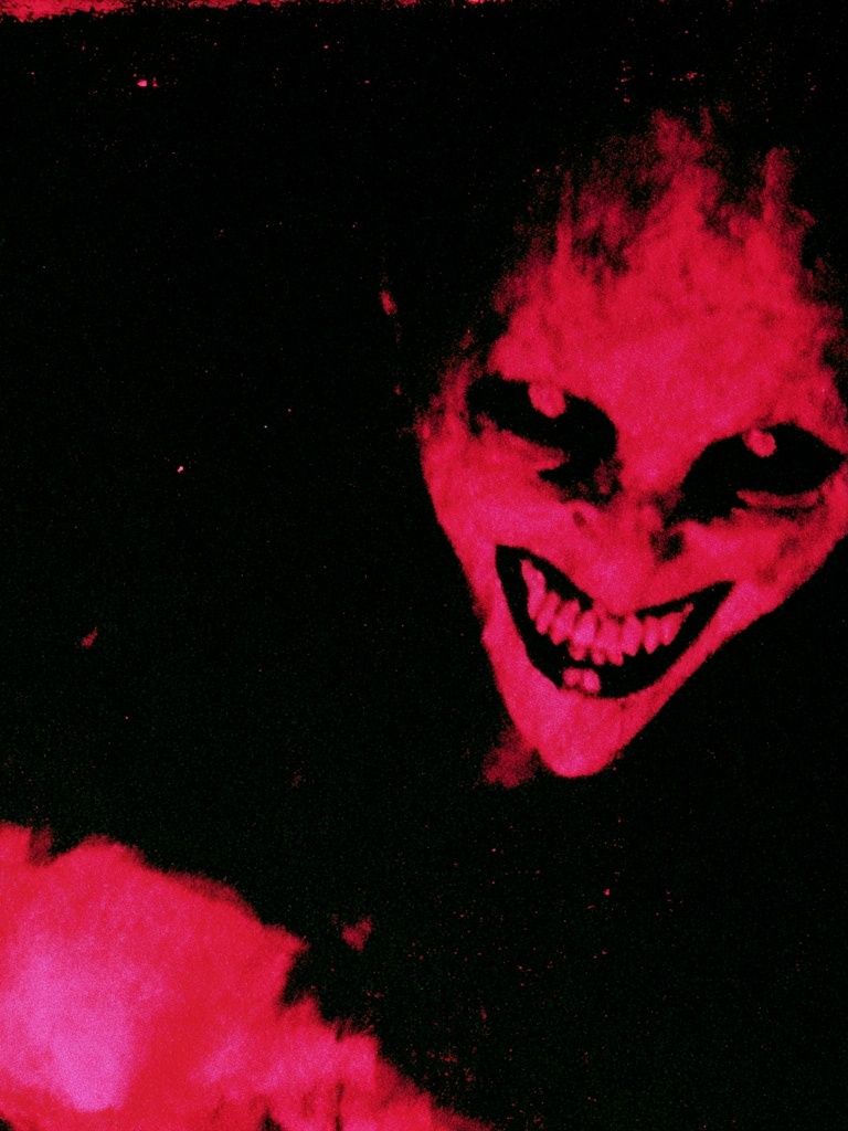 Neon Horror Face Photography Poster. poster — photography art