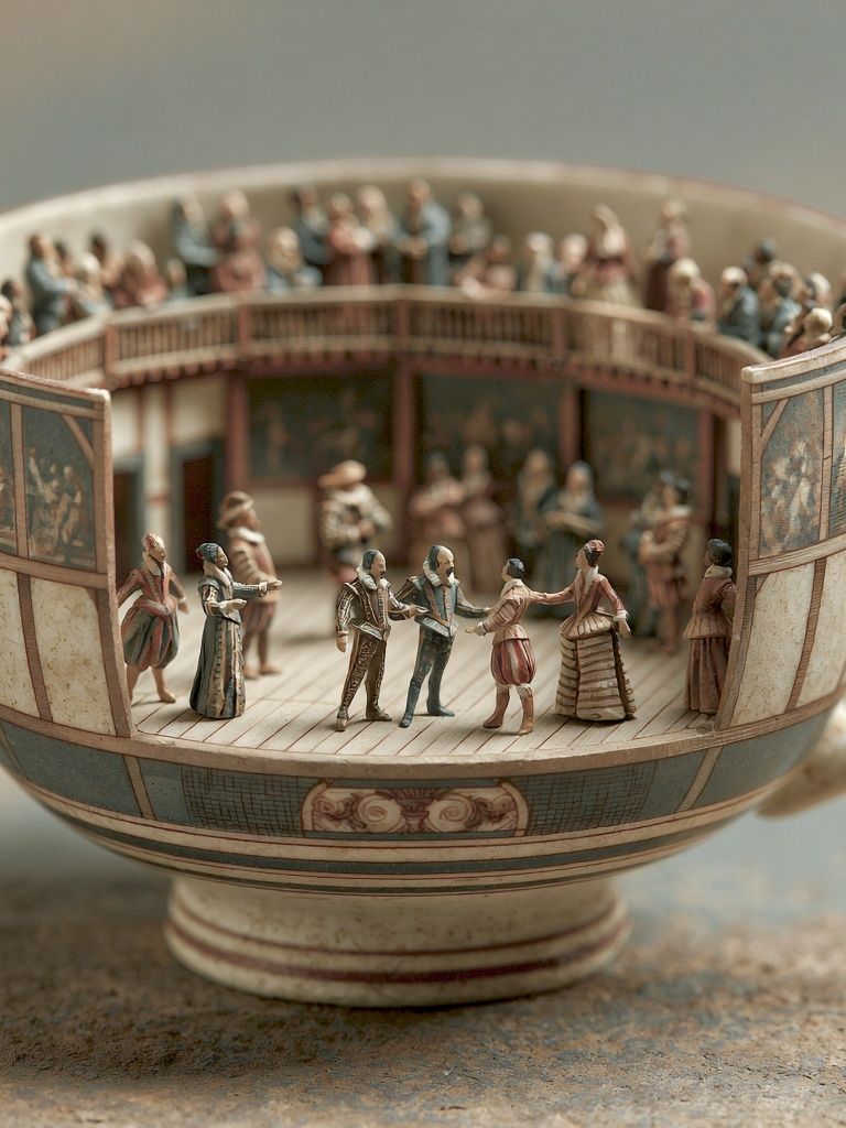 Miniature Theatre Cup Photography Poster. poster — photography art