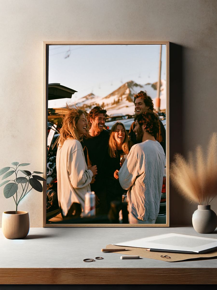 Mountain Friends Gathering Photography Poster. — room view 2