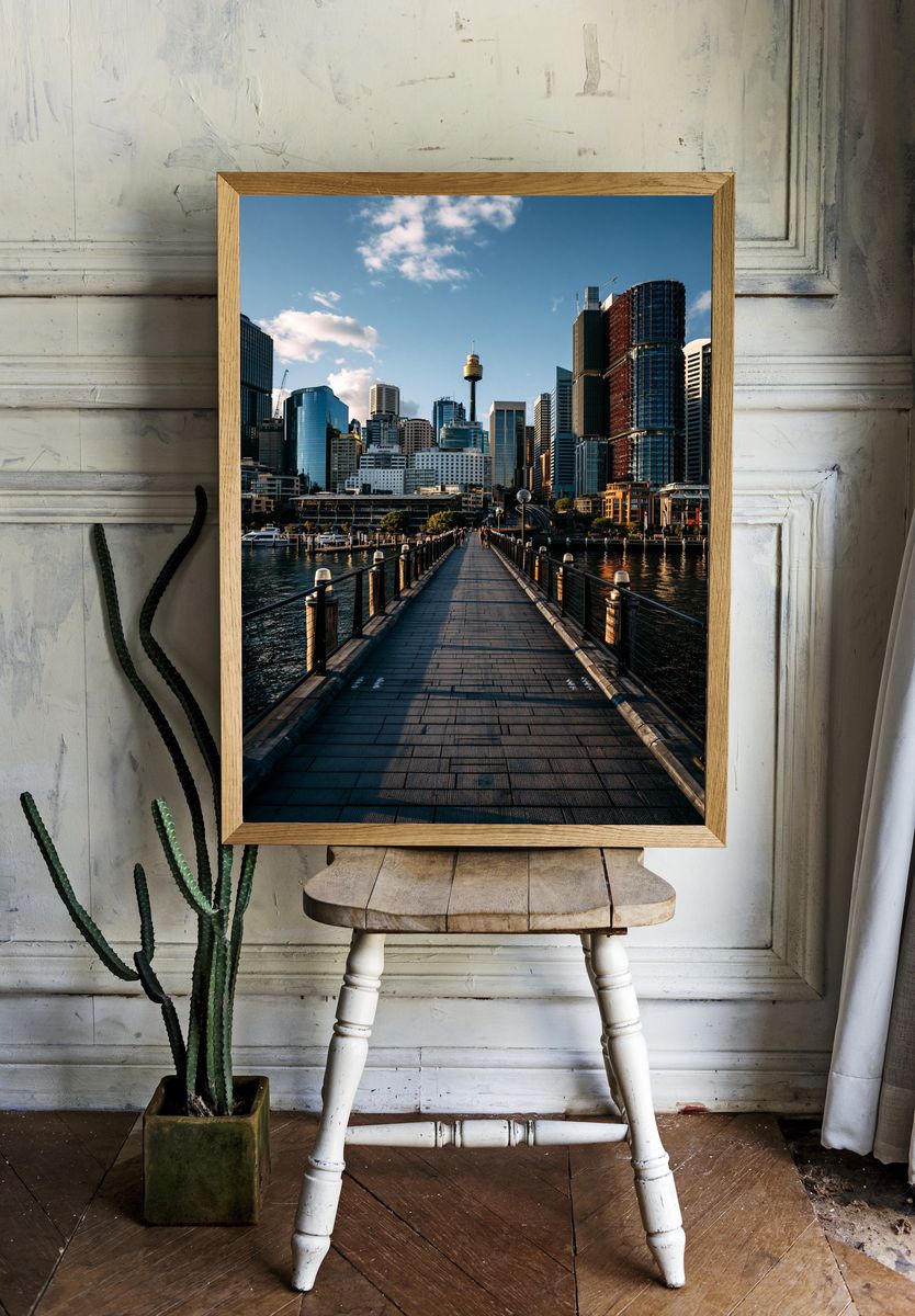 Sydney Harbour Skyline Photography Poster. room preview