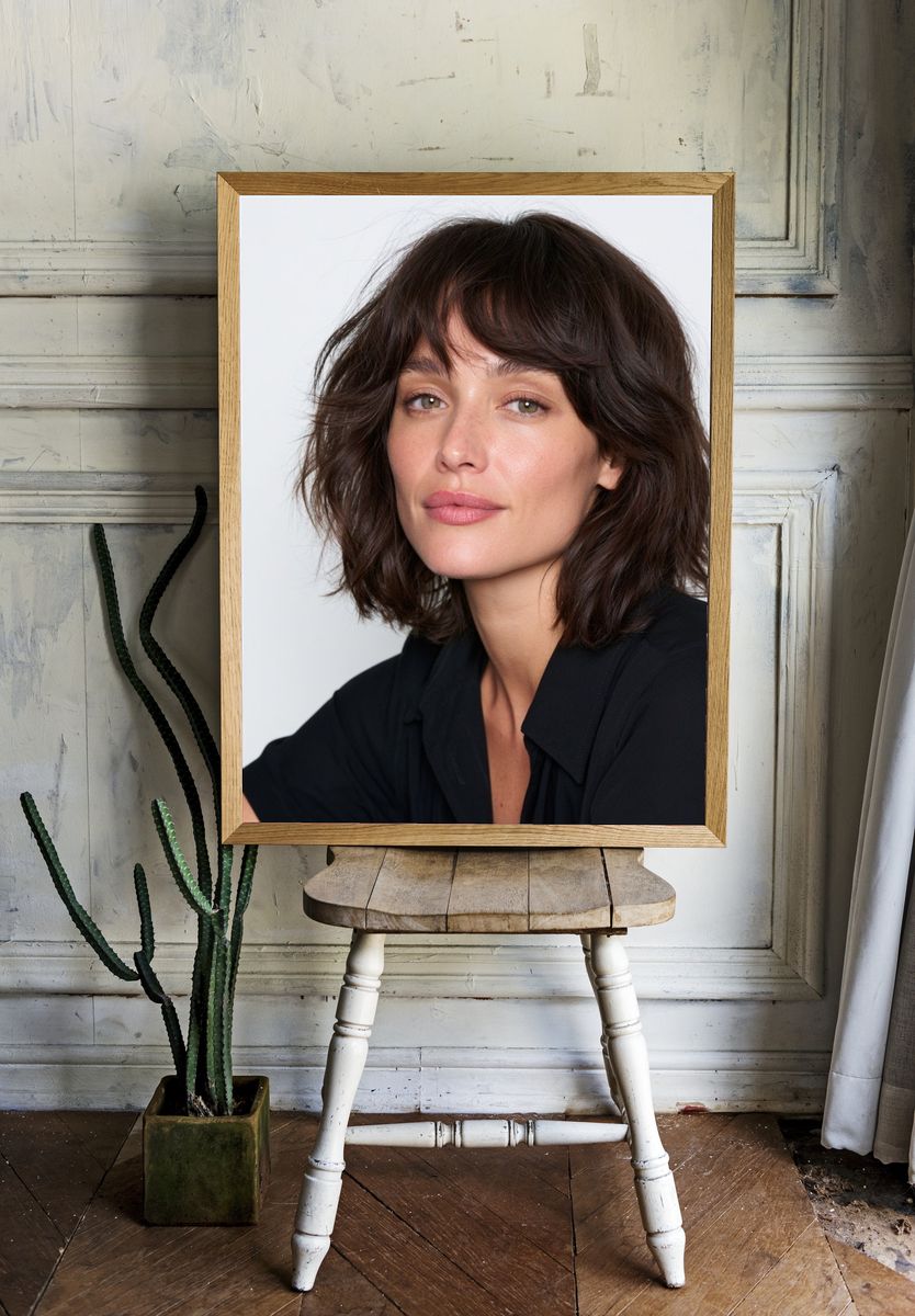 Brunette Portrait Photography Poster. — room view 1
