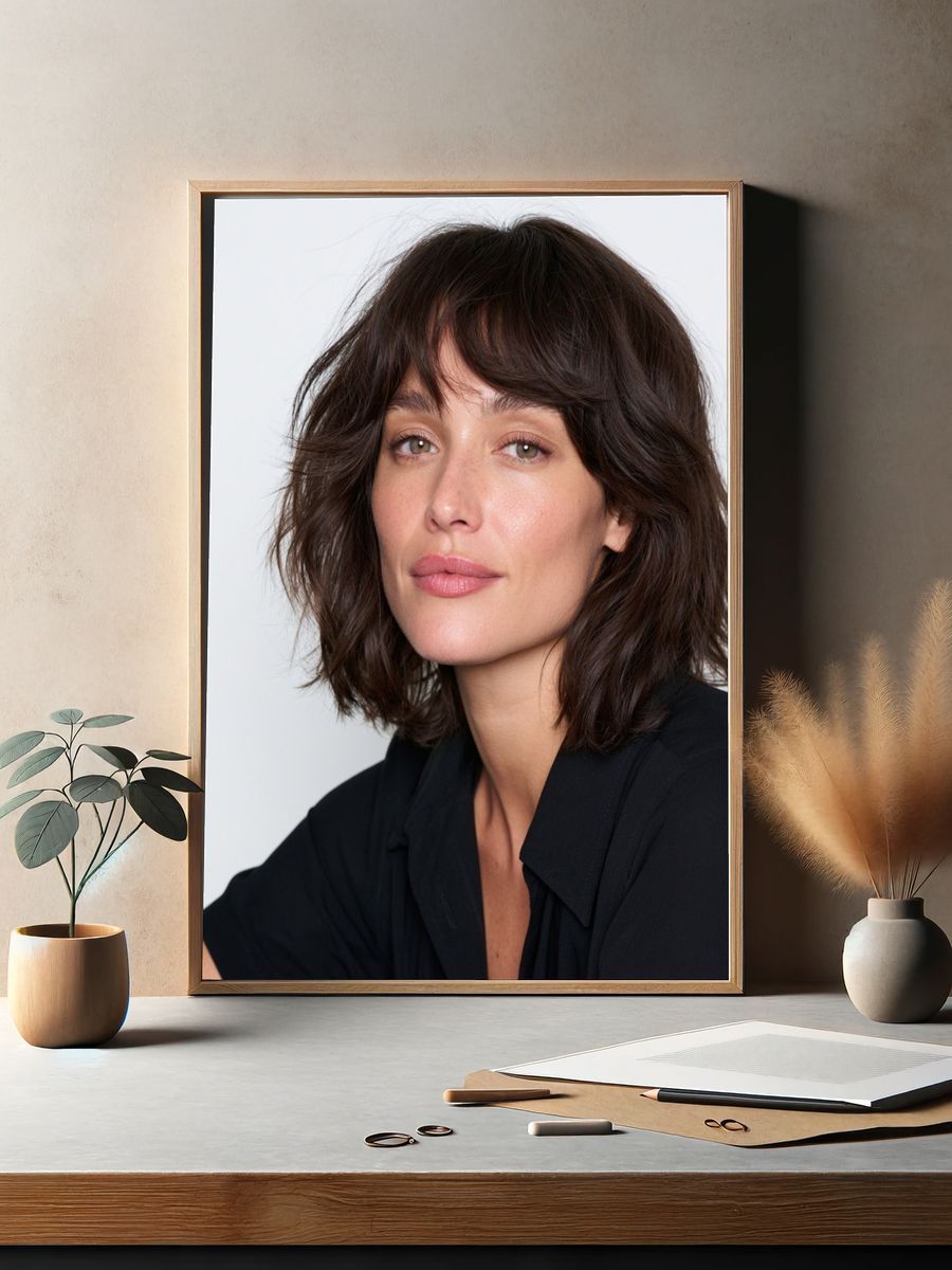 Brunette Portrait Photography Poster. — room view 2