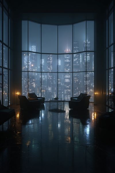 Rainy City Lounge Photography Poster. poster print