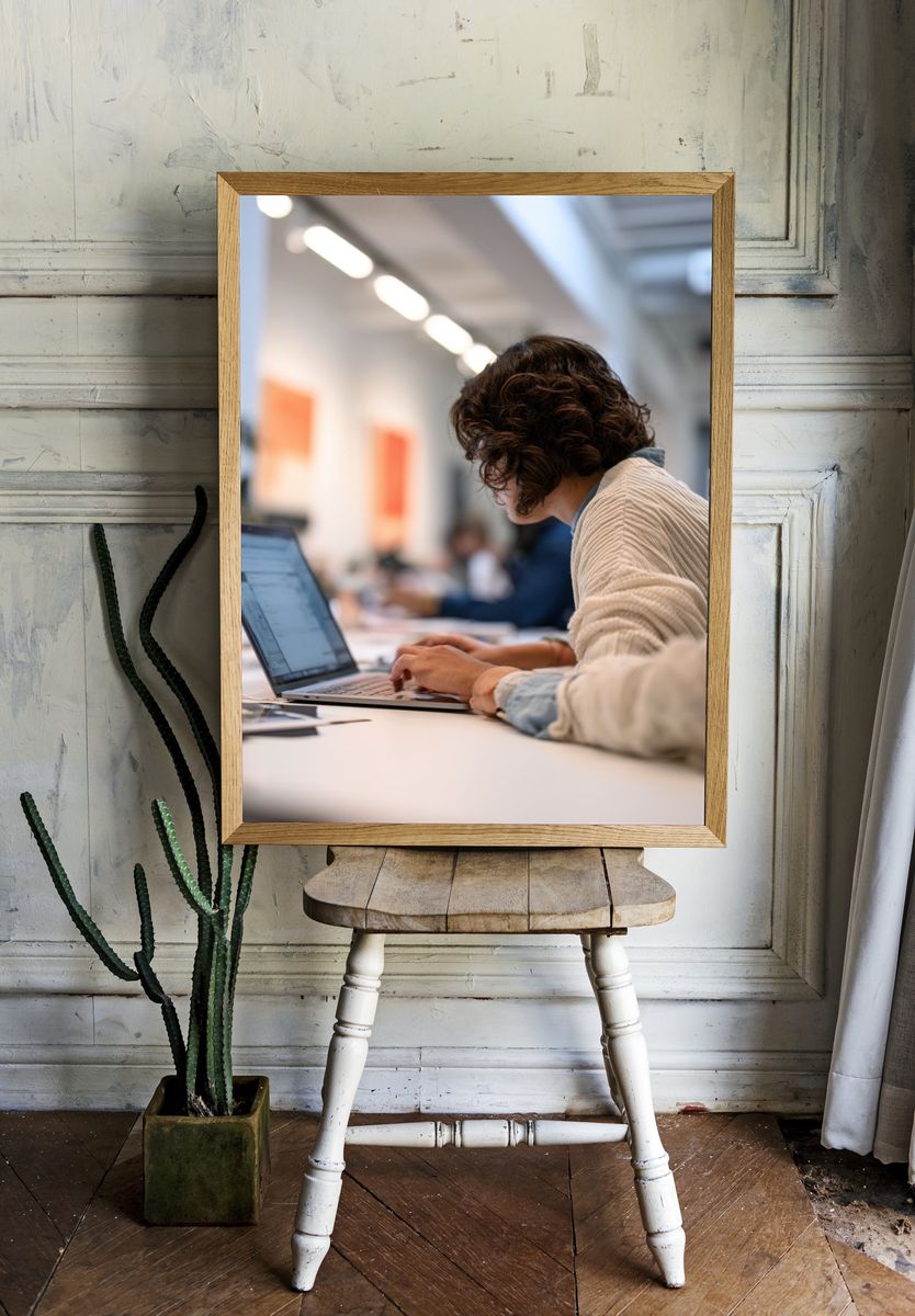 Creative Office Workday Photography Poster. — room view 1