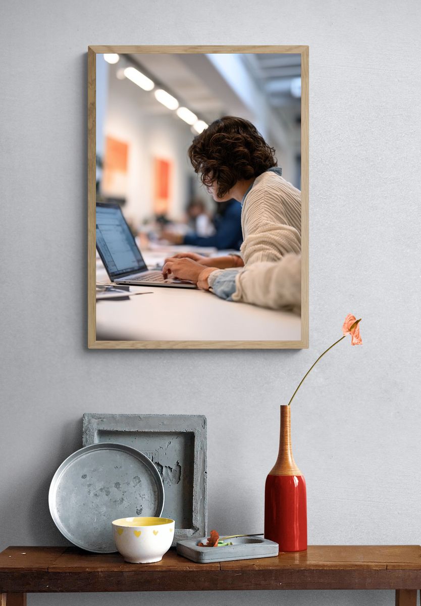 Creative Office Workday Photography Poster. — room view 3