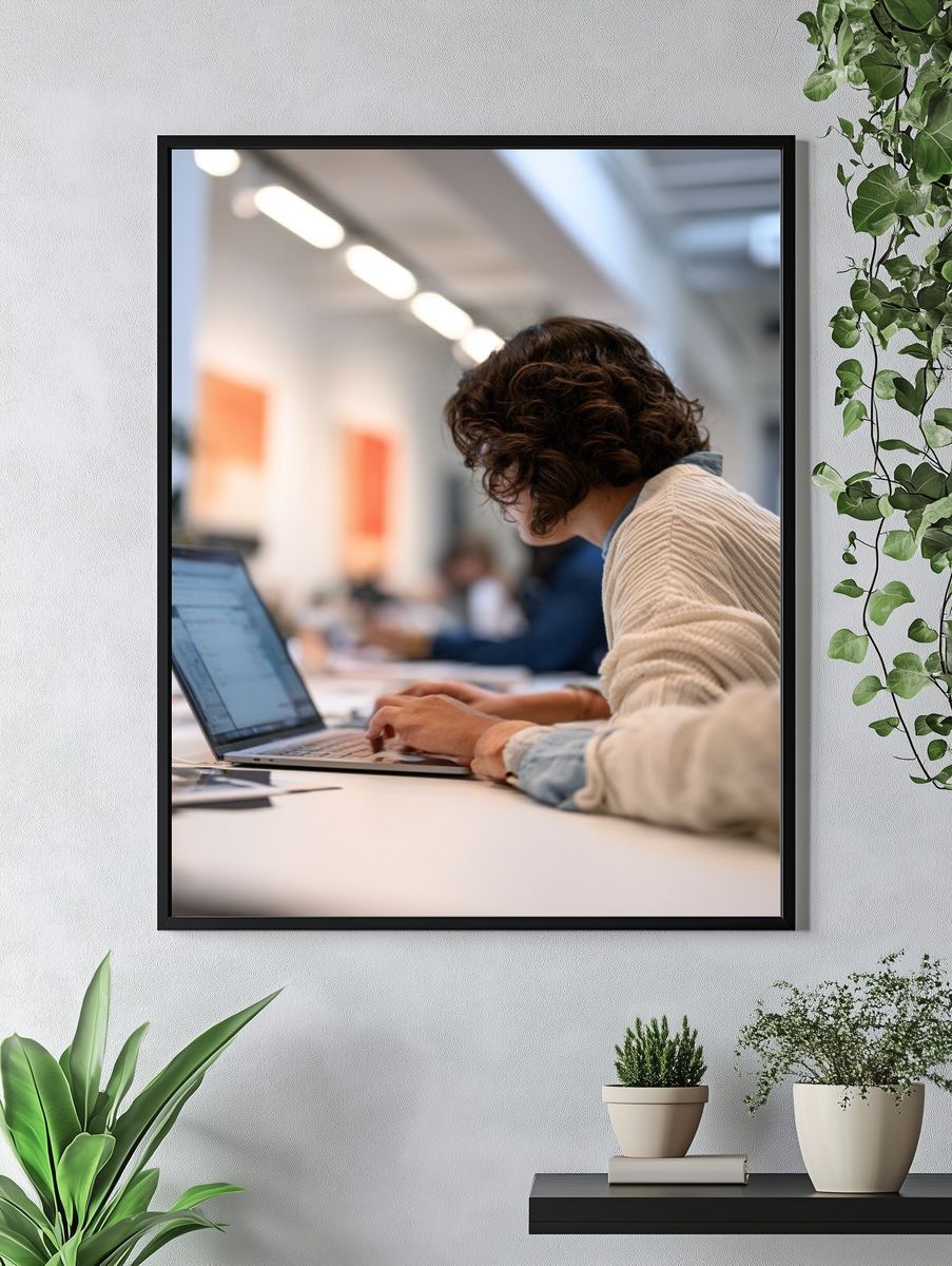 Creative Office Workday Photography Poster. — room view 4