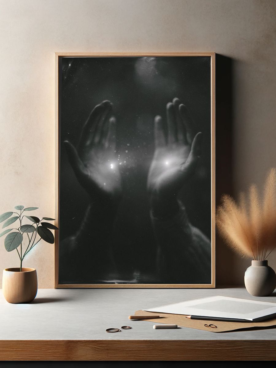 Celestial Hands Photography Poster. — room view 2