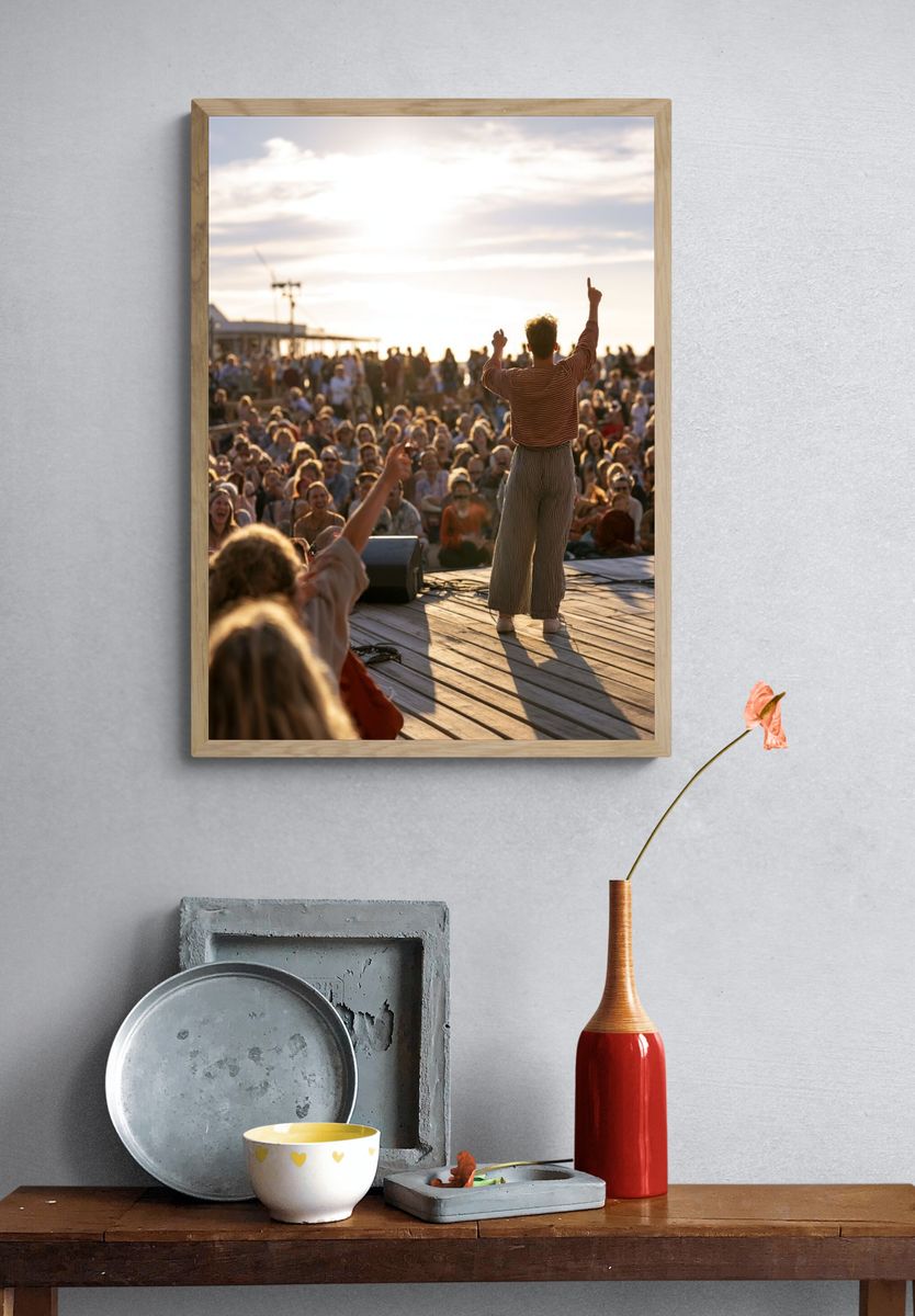 Outdoor Concert Crowd Photography Poster. — room view 3
