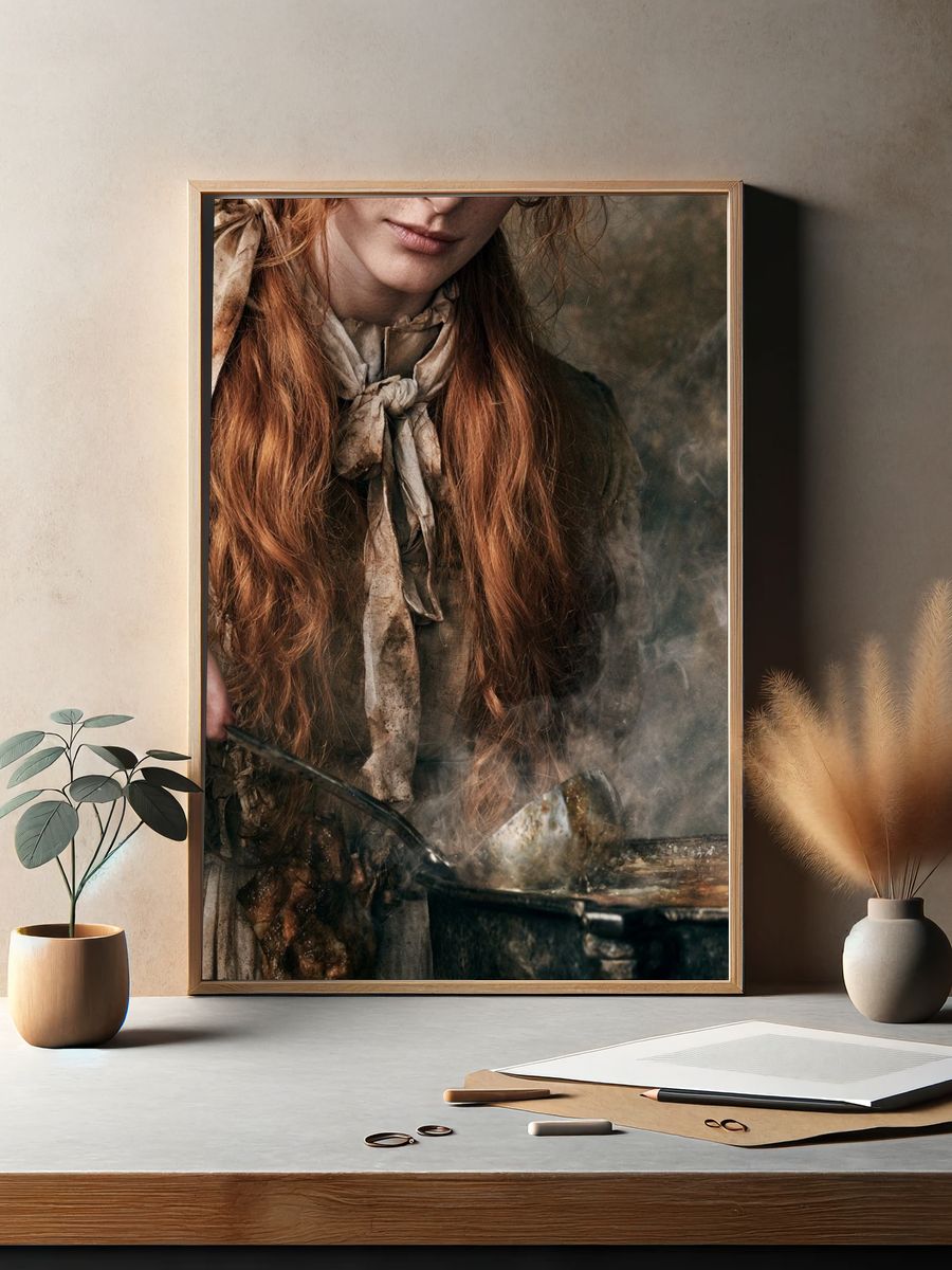 Victorian Cook Portrait Photography Poster. — room view 2