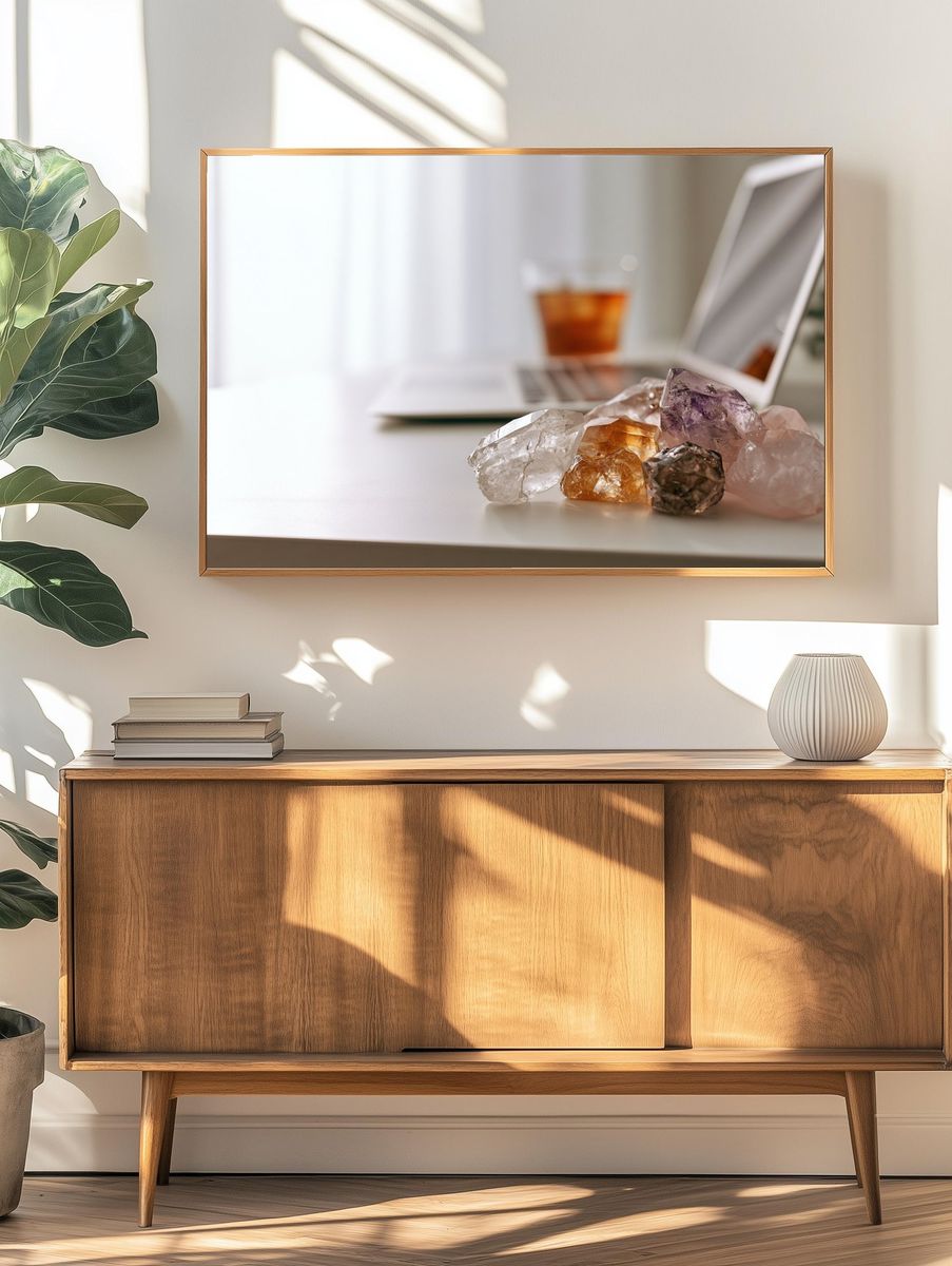 Healing Crystals Still Life Poster. — room view 3