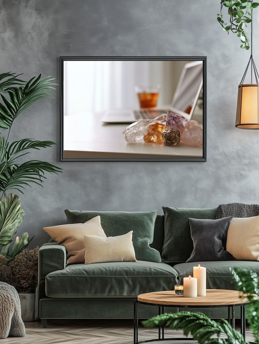 Healing Crystals Still Life Poster. — room view 4