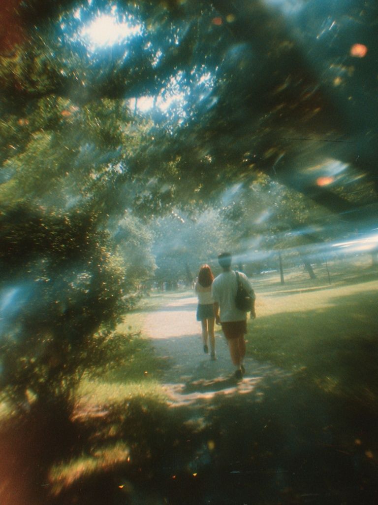 Dreamy Park Walk Photography Poster. poster — photography art
