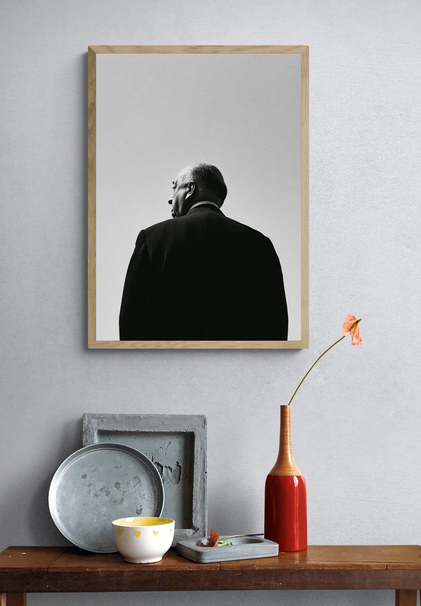 Solitary Man Black-White Poster. — room view 3