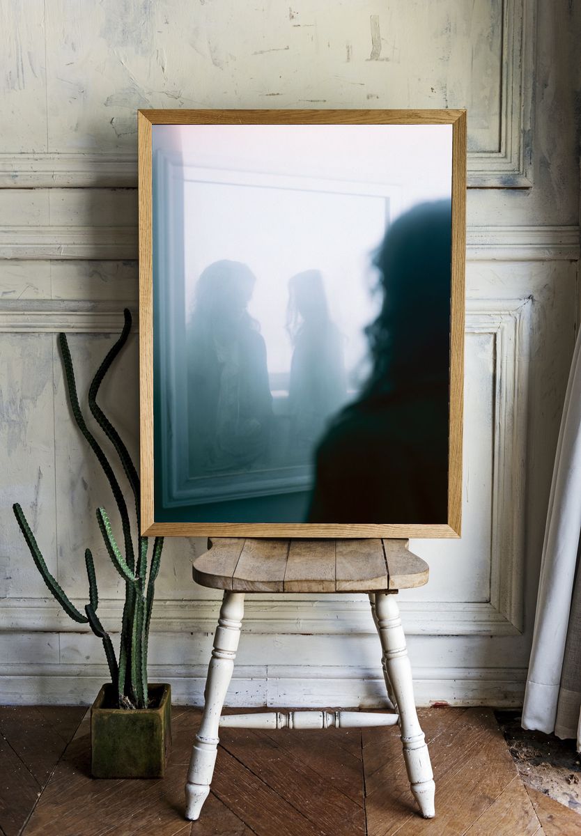 Dreamy Mirror Portrait Print. — room view 1