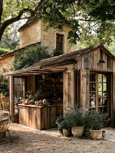 Rustic Garden Cottage Photography Poster. poster print