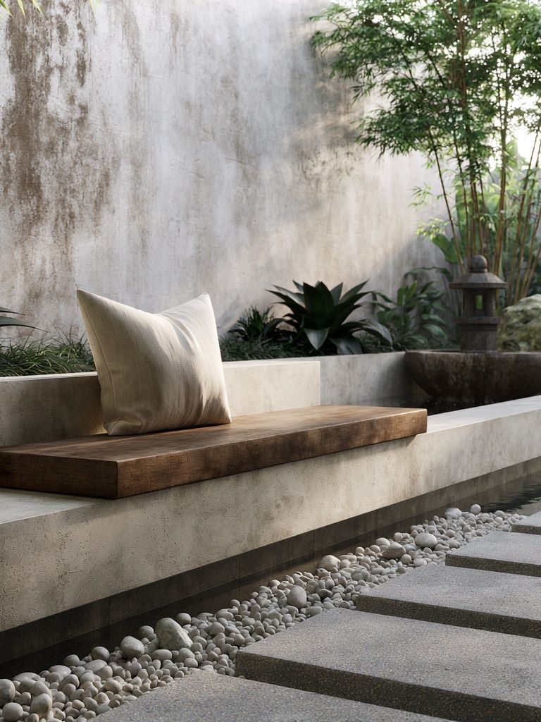 Zen Garden Courtyard Photography Print. poster — photography art
