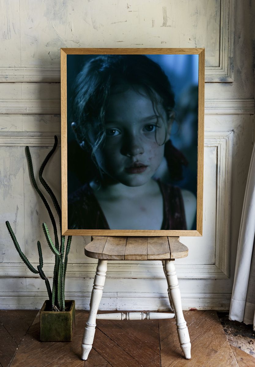 Moody Girl Portrait Poster. room preview